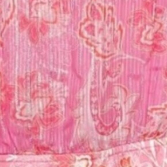 HEMANT AND NANDITA x Revolve bodysuit XS pink/metallic gold puff sleeve - Picture 7 of 7